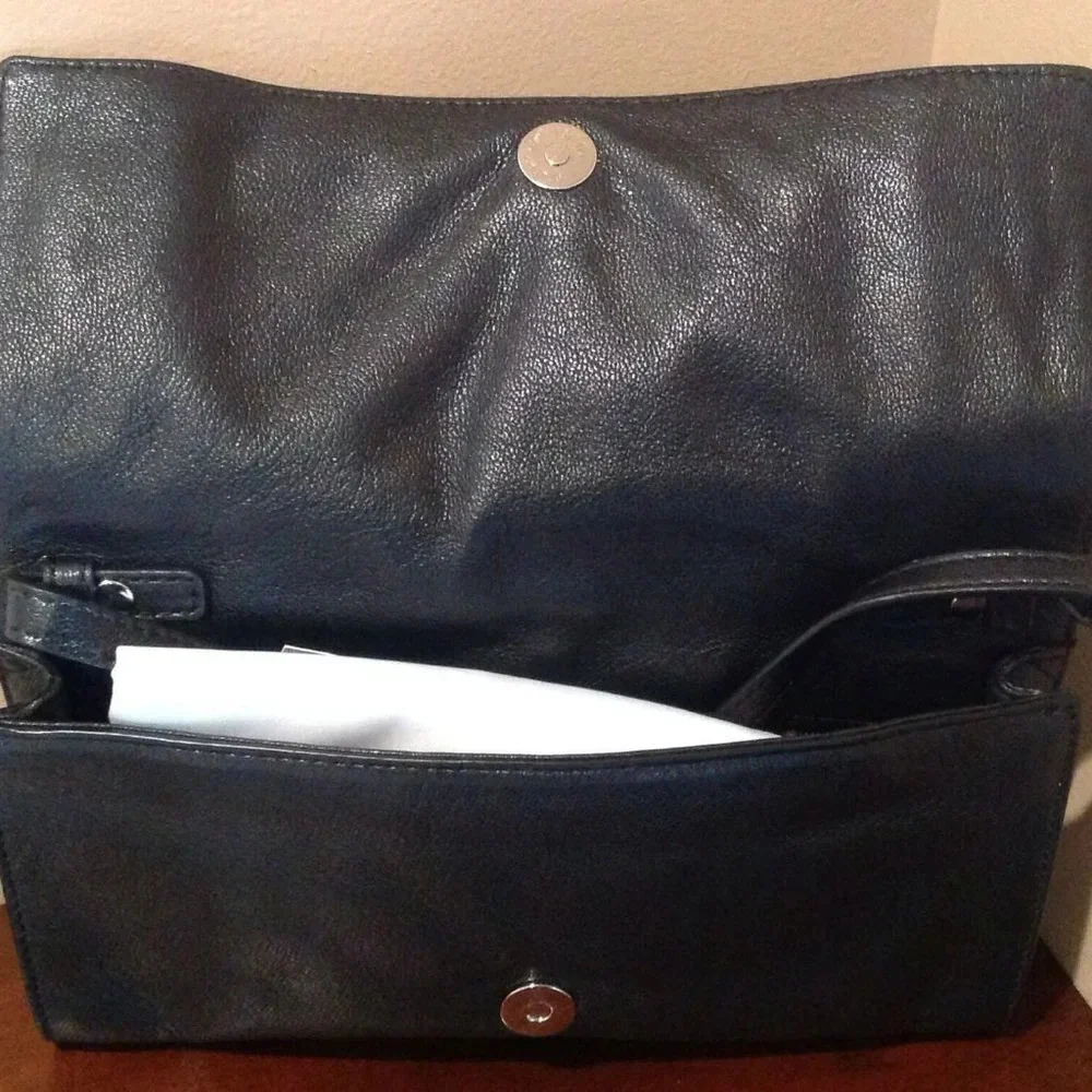 Michael Kors Haircalf Leather Robin Convertible Clutch/Shoulder Bag/Handbag